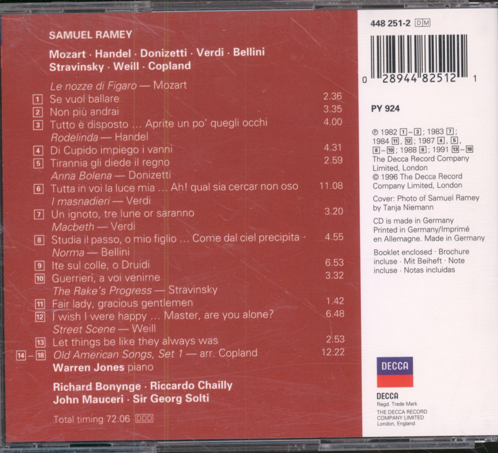 Samuel Ramey - Grandi Voci - Cd