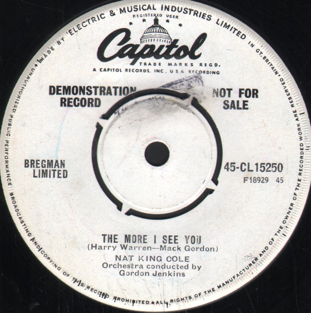 Nat King Cole - Right Thing To Say - 7 Inch