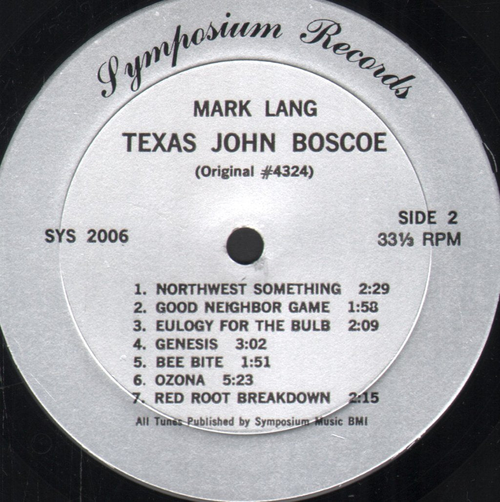 Mark Lang - Texas John Boscoe - Lp