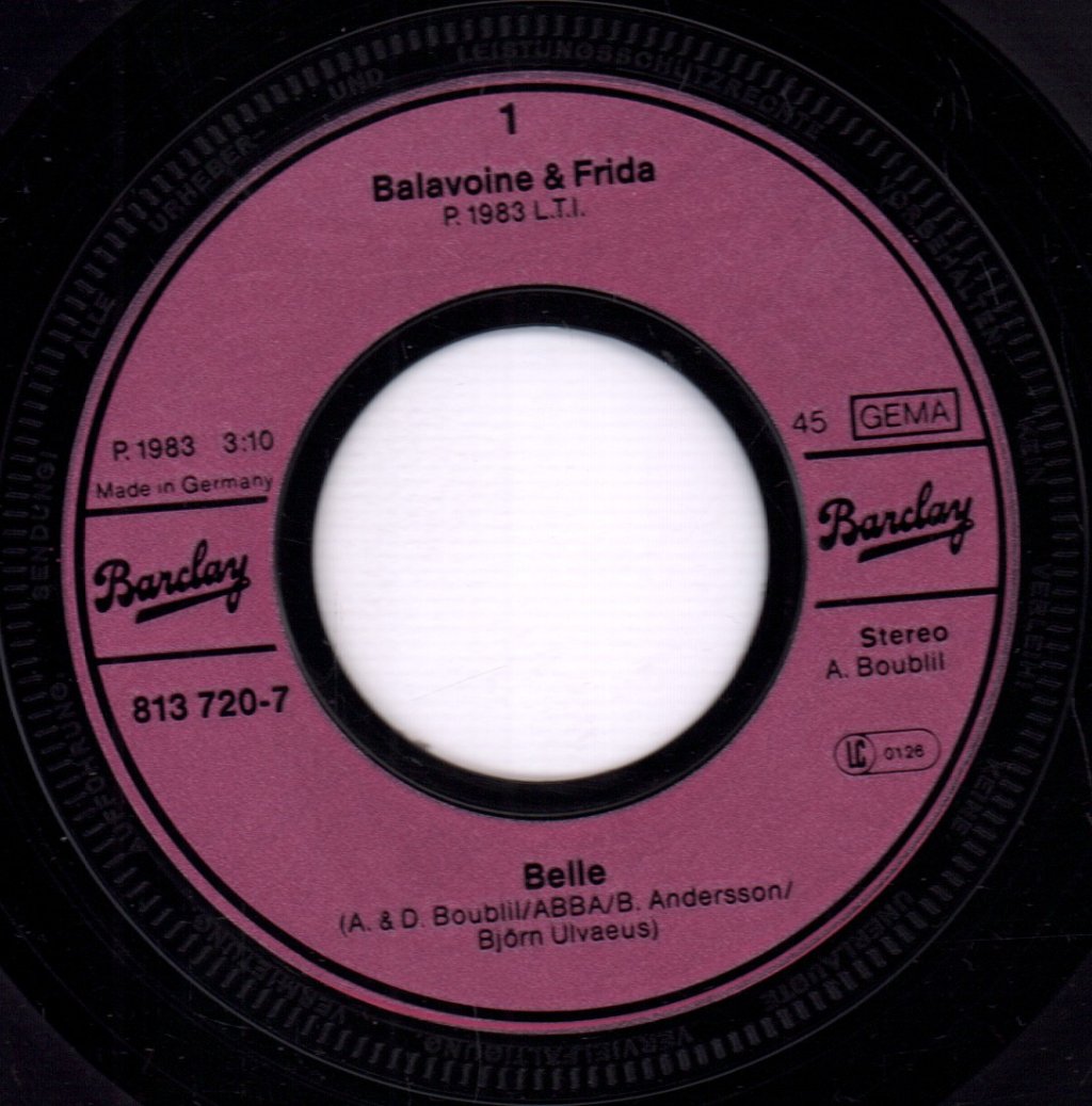 Balavoine And Frida - Belle - 7 Inch