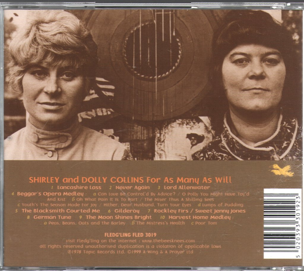 Shirley & Dolly Collins - For As Many As Will - Cd
