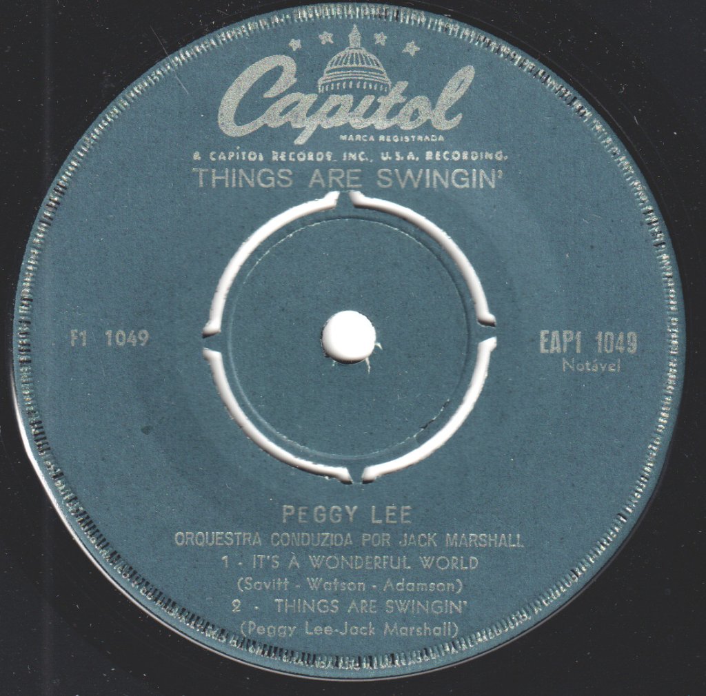 Peggy Lee - Things Are Swingin' - 7 Inch