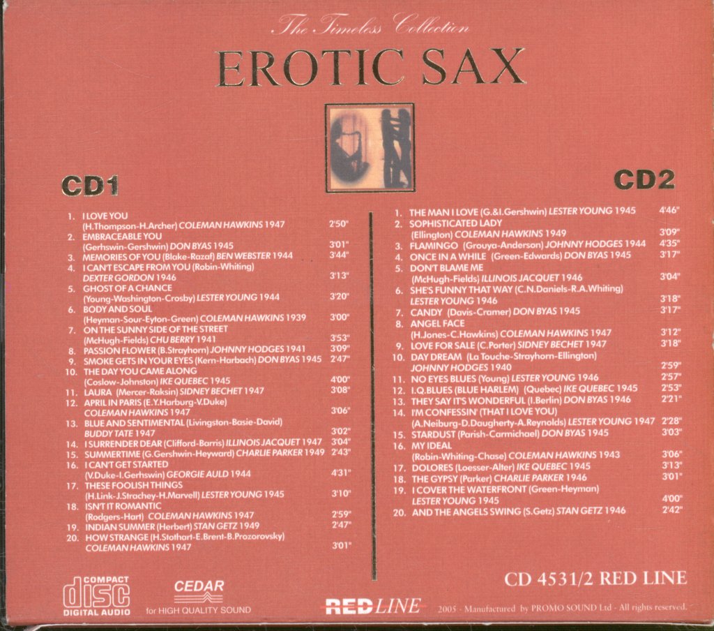 Various Artists - Erotic Sax - Cd Set