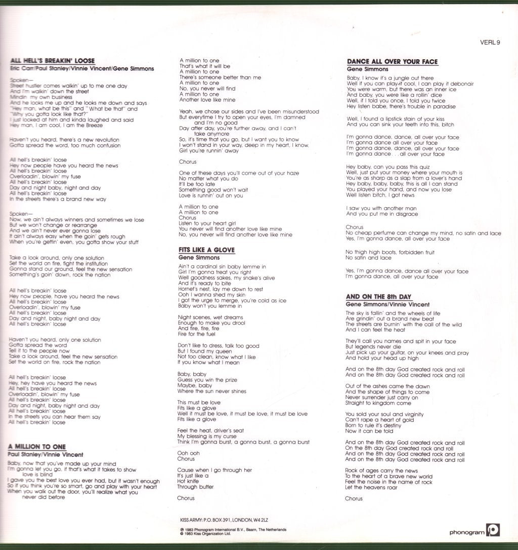 Kiss - Lick It Up - Lp