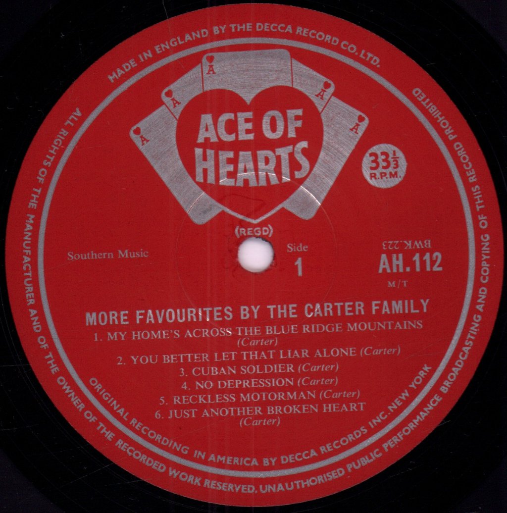Carter Family - More Favorites By - Lp