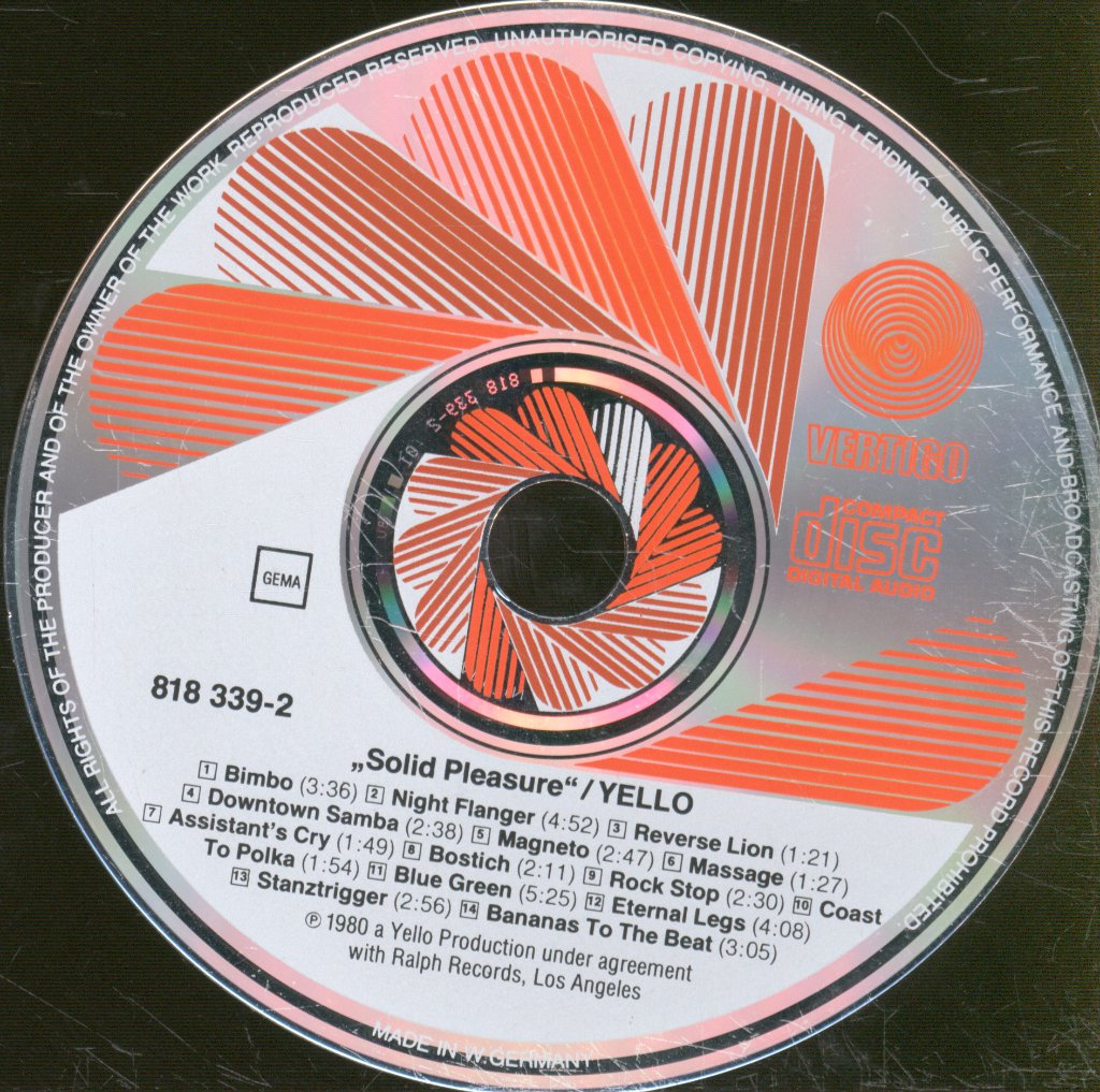 Yello - Solid Pleasure - Cd