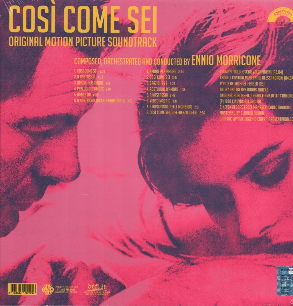 Ennio Morricone - Cosi' Come Sei (Original Motion Picture Soundtrack) - Lp
