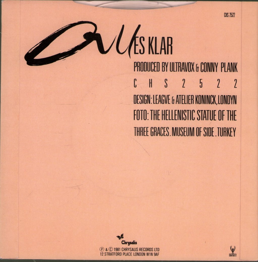 Ultravox - All Stood Still - 7 Inch