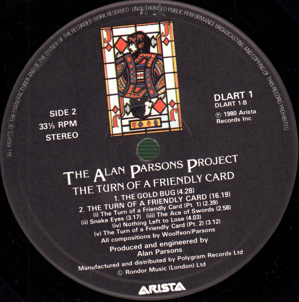Alan Parsons Project - Turn Of A Friendly Card - Lp