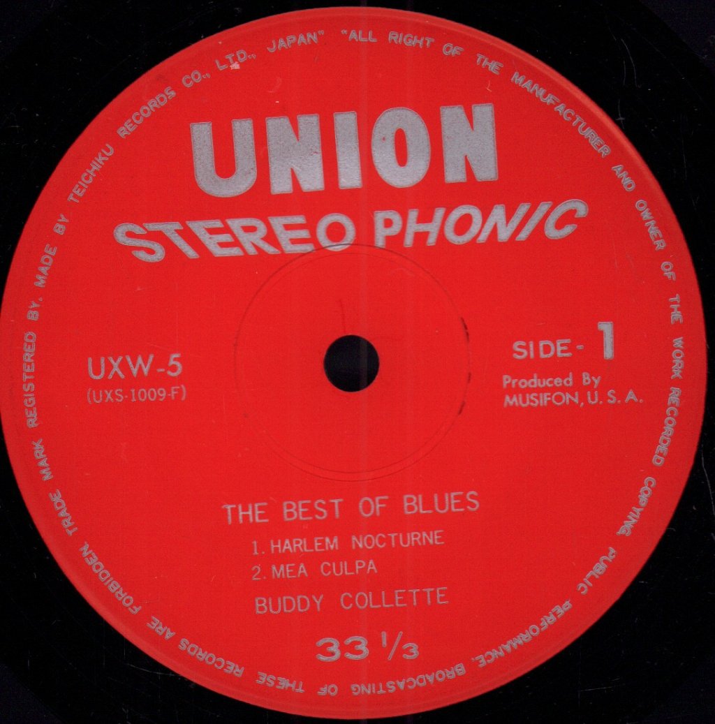 Buddy Collette - Best Of Blues - 7 Inch