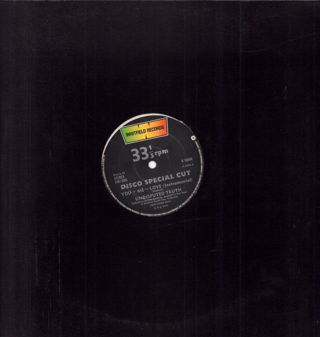 Undisputed Truth - You + Me = Love - 12 Inch