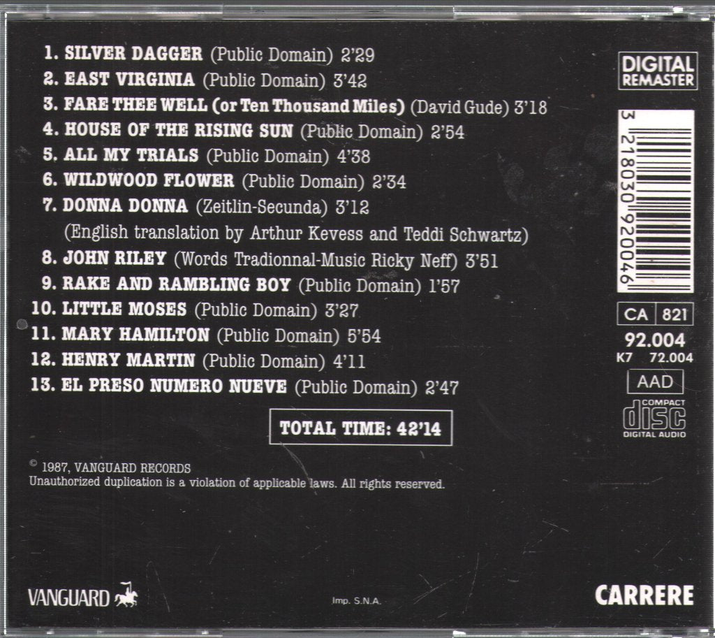 Joan Baez - Joan Baez - Cd