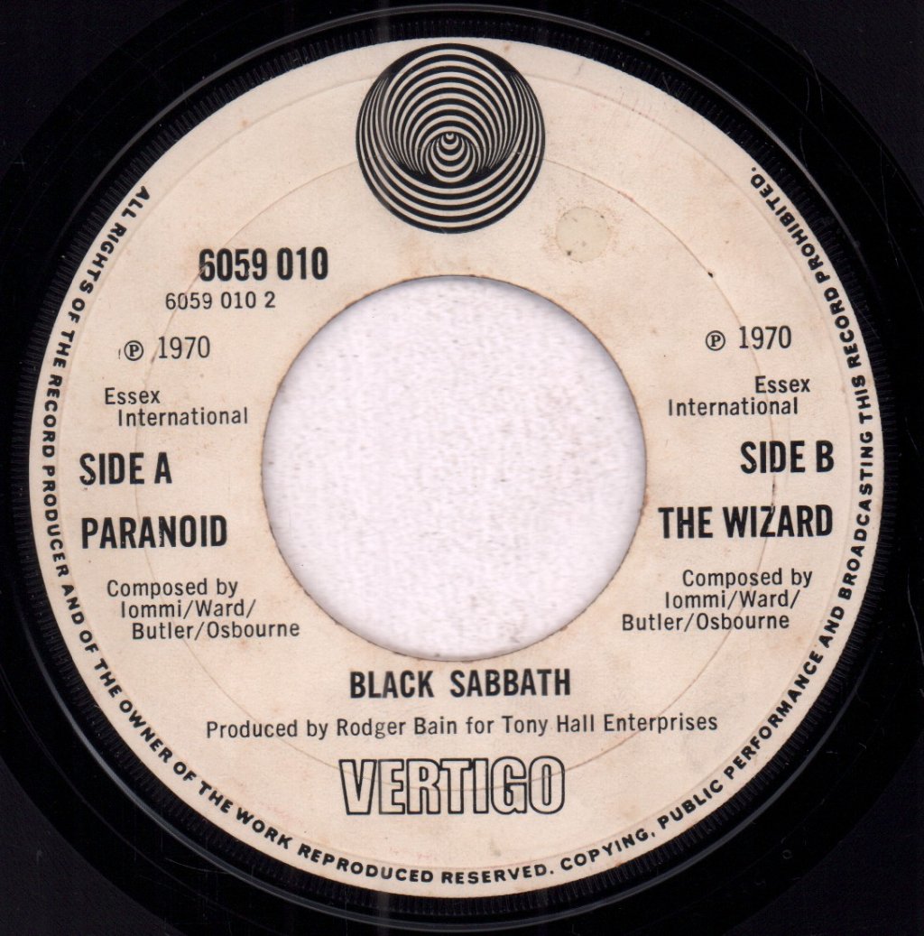 Black Sabbath - Paranoid - 7 Inch