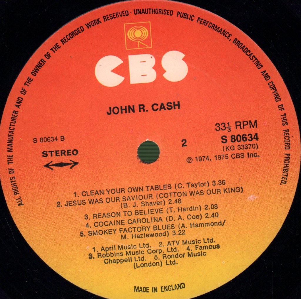 Johnny Cash - John R Cash - Lp