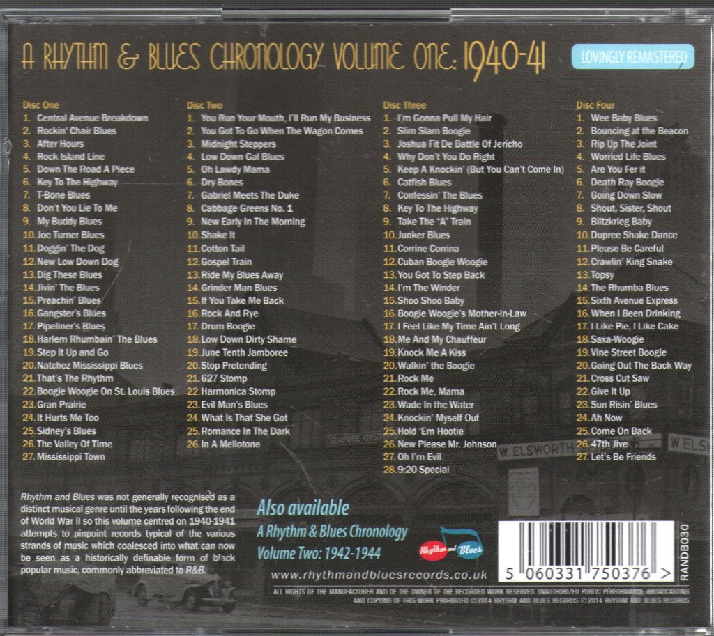 Various Artists - A Rhythm & Blues Chronology 1 1940-41 - Cd Set