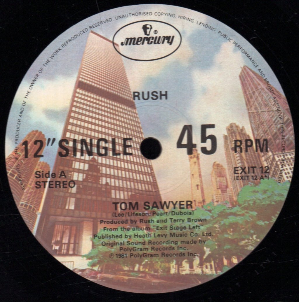 Rush - Tom Sawyer - 12 Inch