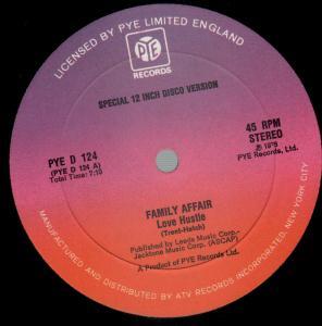 Family Affair (Soul/Pop Group) - Love Hustle - 12 Inch