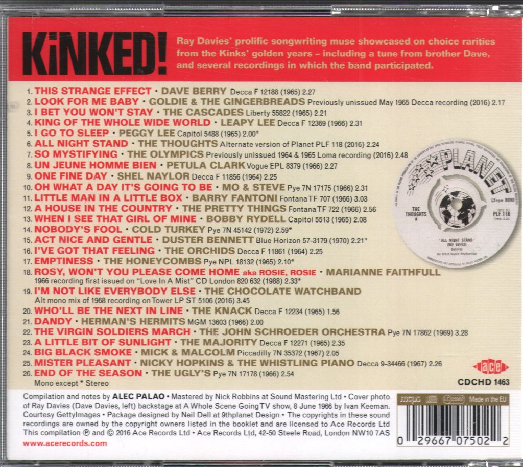 Various Artists - Kinked! (Kinks Songs & Sessions 1964-1971) - Cd