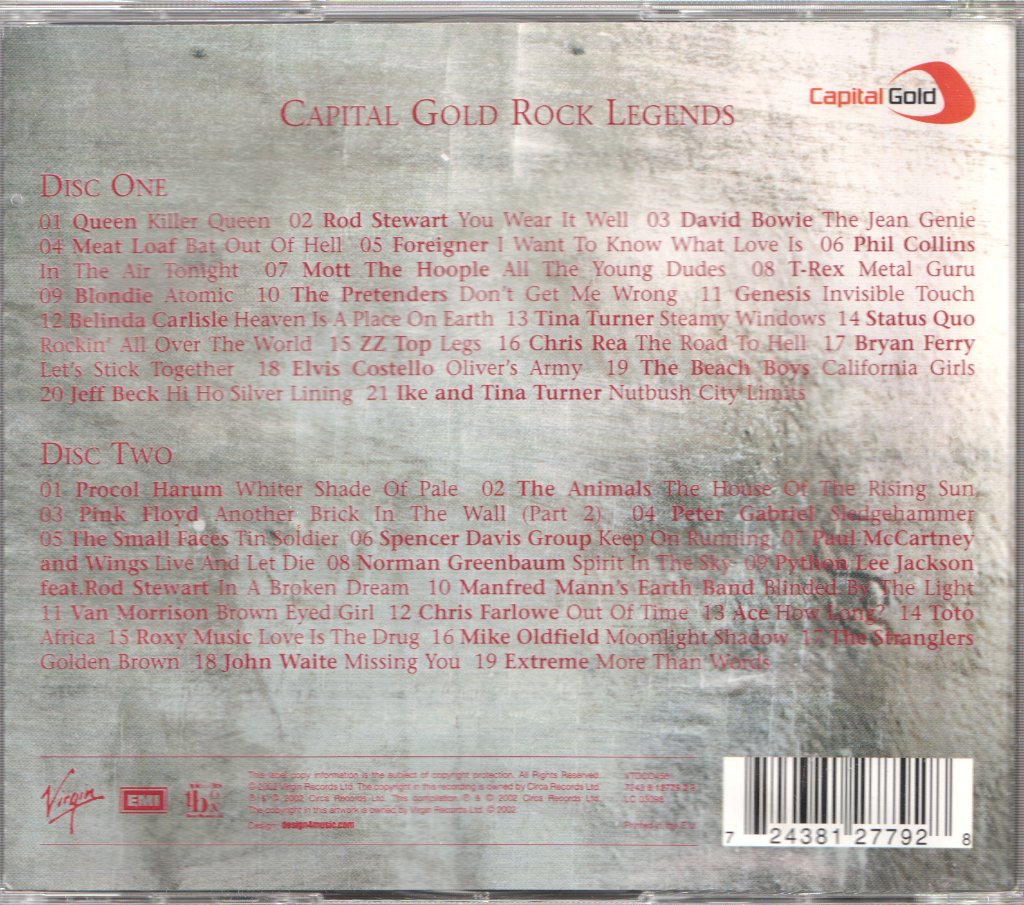 Various Artists - Capital Gold Rock Legends - Double Cd