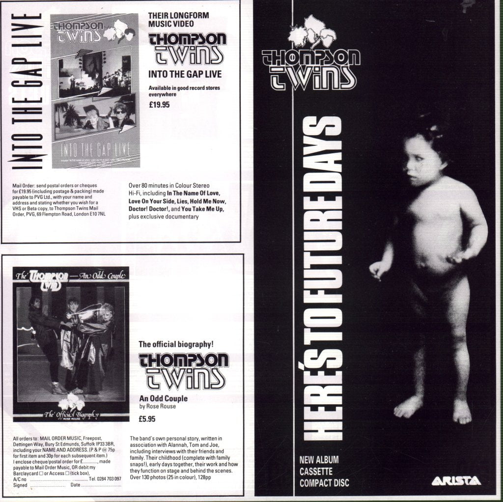 Thompson Twins - Here's To Future Days - Double Lp