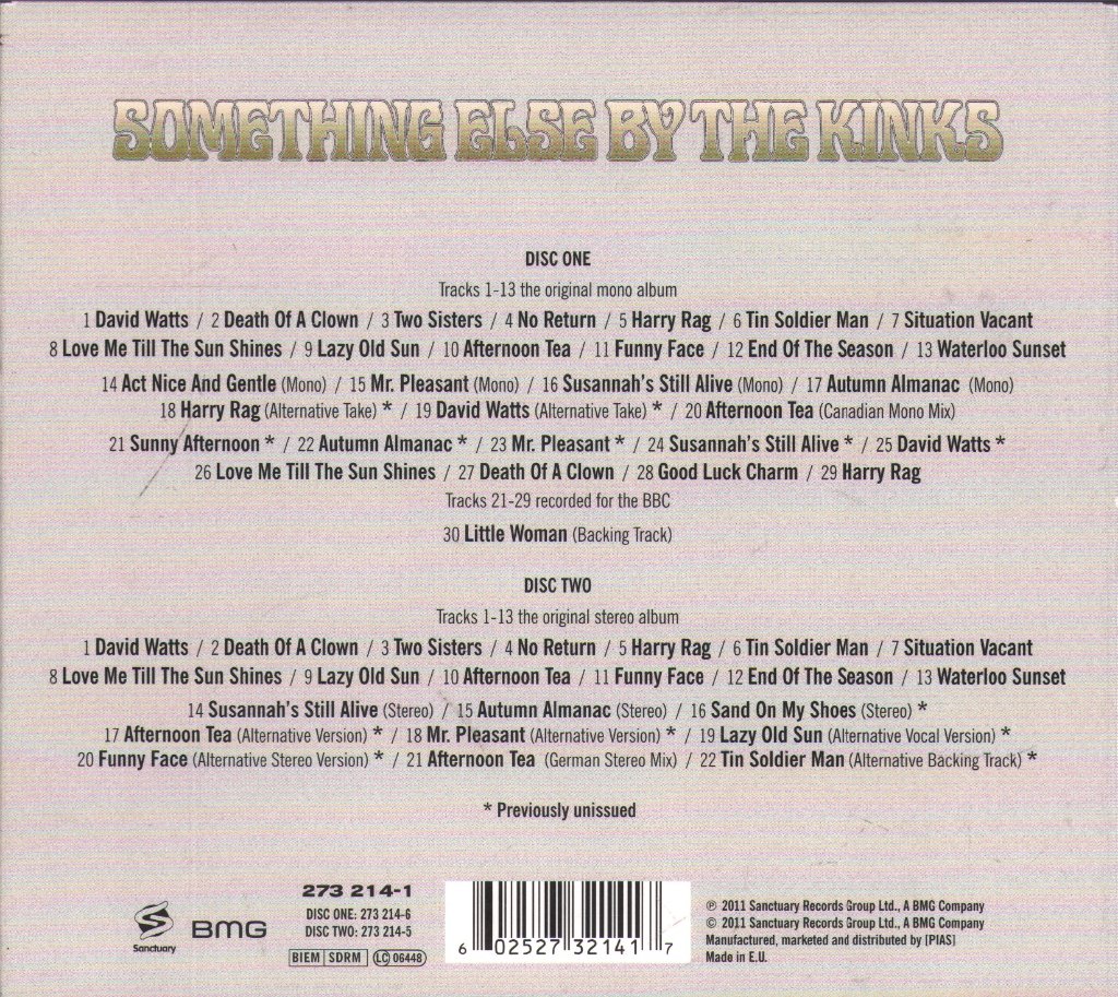 Kinks - Something Else By The Kinks - Cd Set
