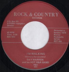 Day Warren And His Hot R&R Band - I'm Walking - 7 Inch