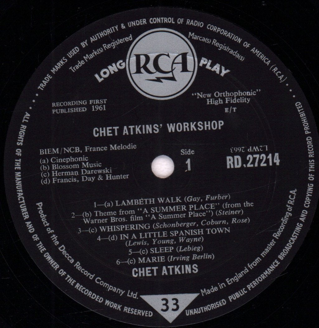 Chet Atkins - Workshop - Lp