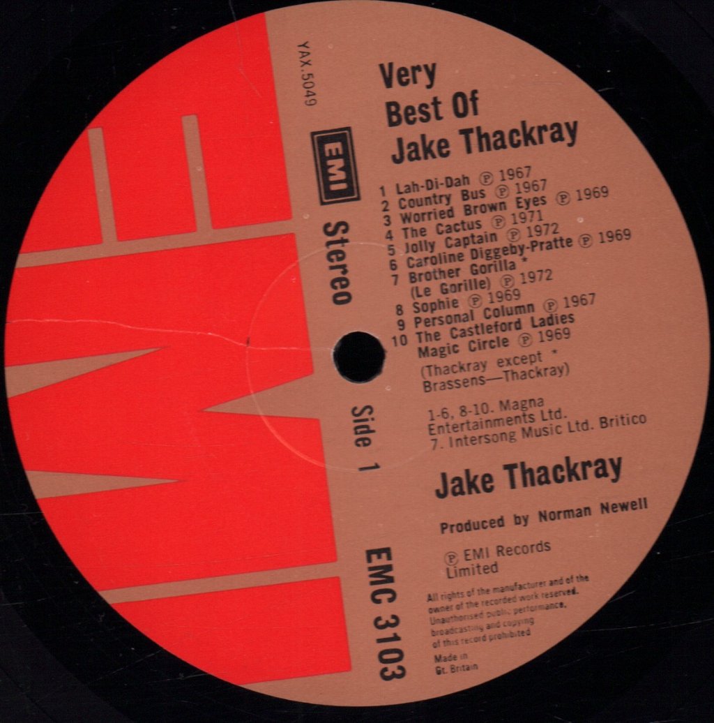 Jake Thackray - Very Best Of - Lp