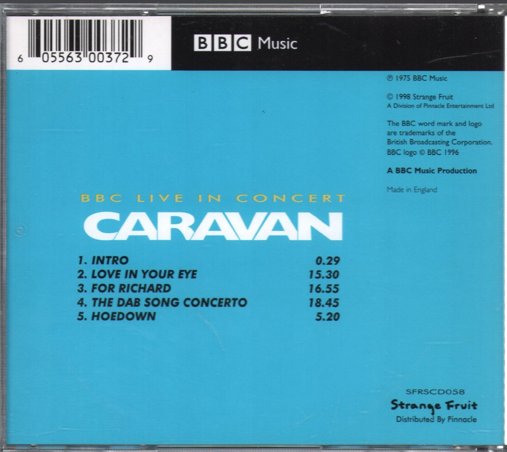 Caravan - BBC Live In Concert - Cd