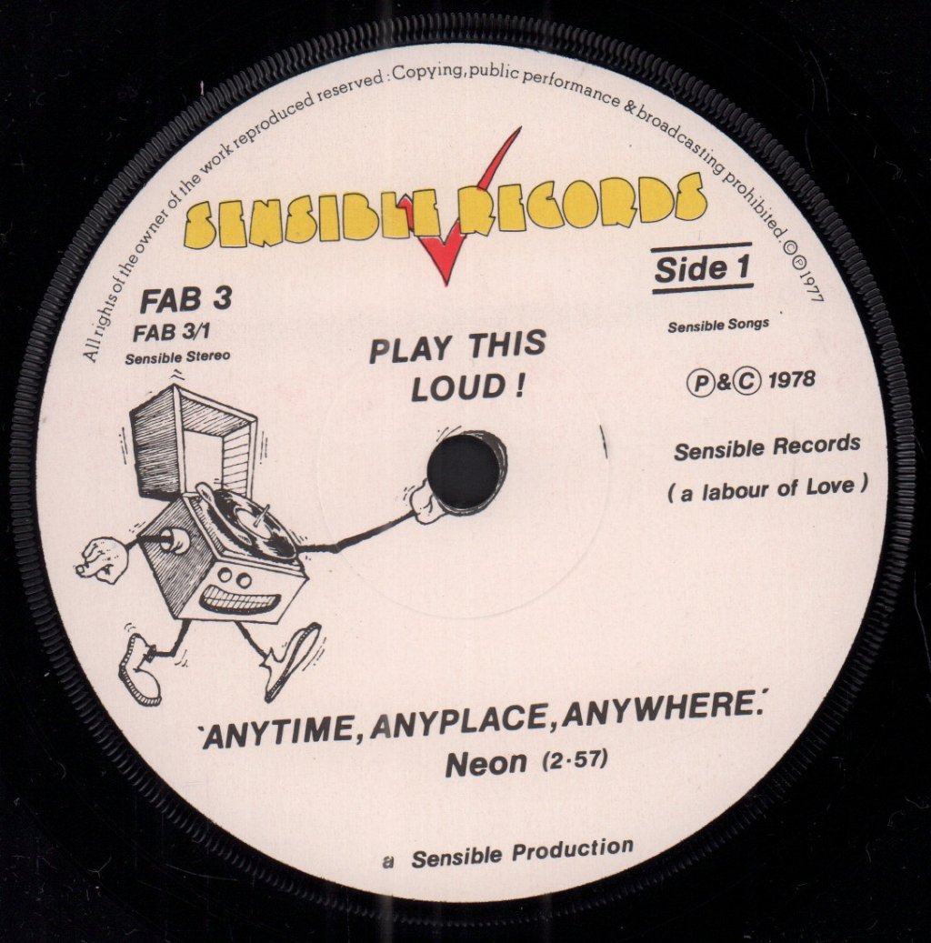 Neon (New Wave Group) - Anytime, Anyplace, Anywhere - 7 Inch