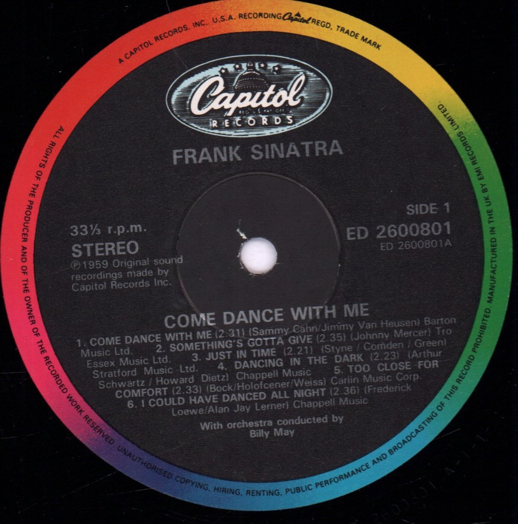 Frank Sinatra - Come Dance With Me - Lp