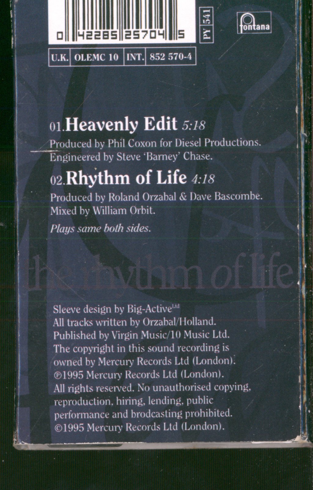 Oleta Adams - Rhythm Of Life (The Remix) - Cassette