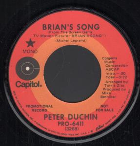 Peter Duchin - Brian's Song - 7 Inch