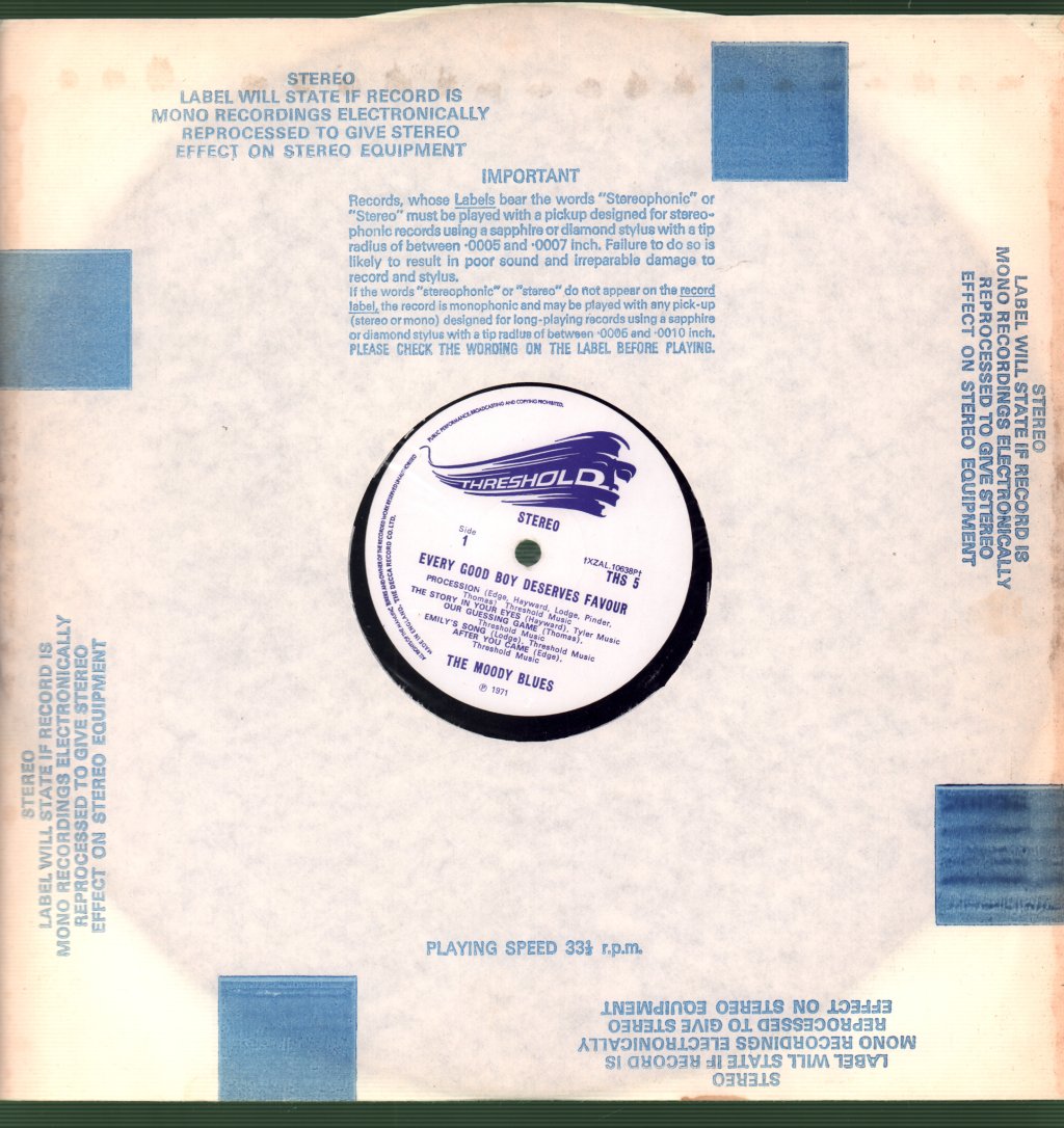 Moody Blues - Every Good Boy Deserves Favour - Lp