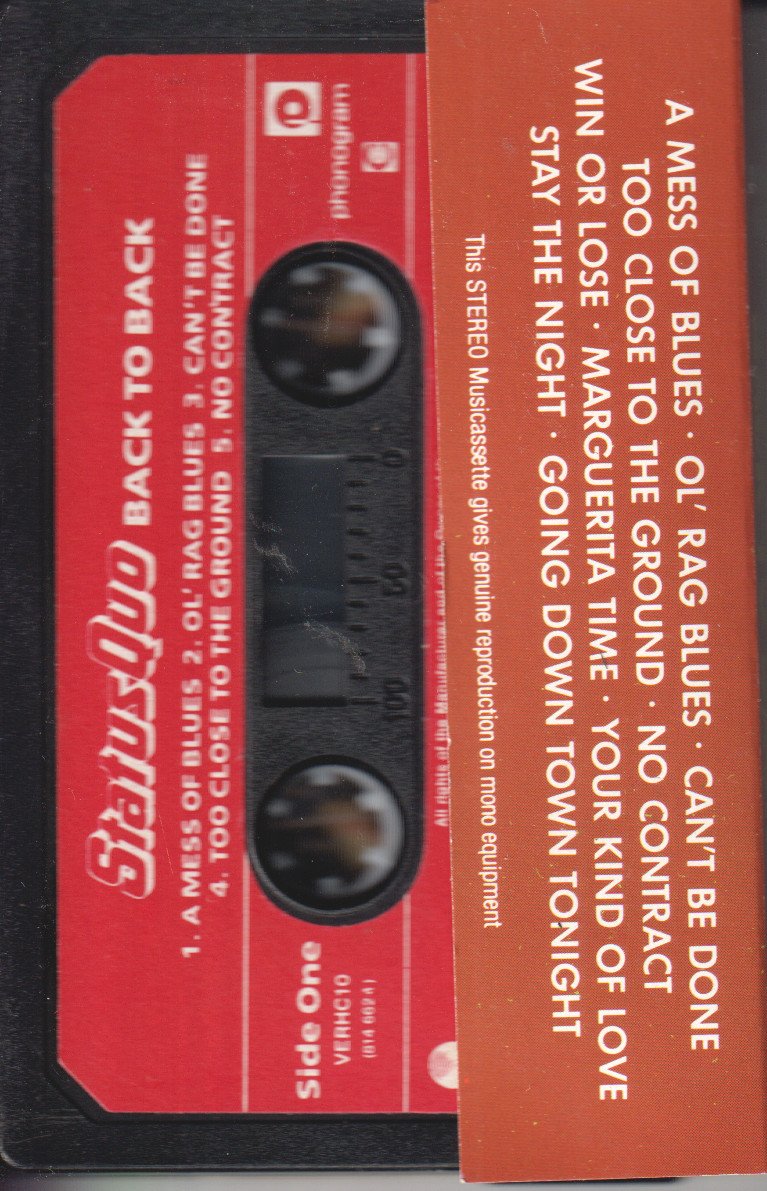 Status Quo - Back To Back - Cassette
