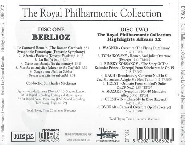 Royal Philharmonic Orchestra, Sir Charles Mackerras - Berlioz Le Carnaval Romain / Highlights Album 12 - Double Cd