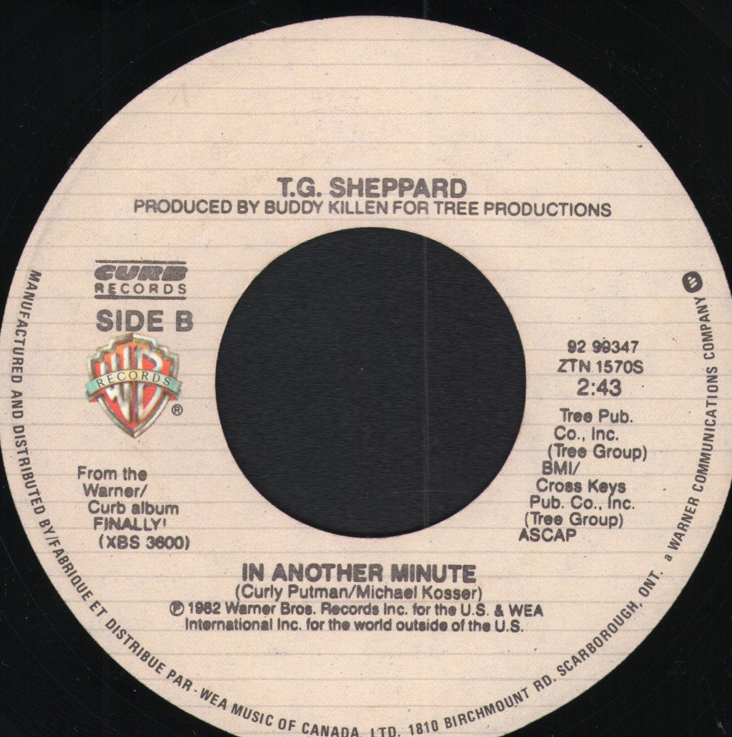 T.G. Sheppard - War Is Hell (On The Homefront Too) / In Another Minute - 7 Inch