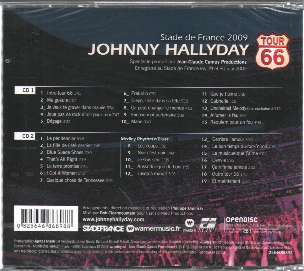 Johnny Hallyday - Stade De France 2009 Tour 66 - Double Cd