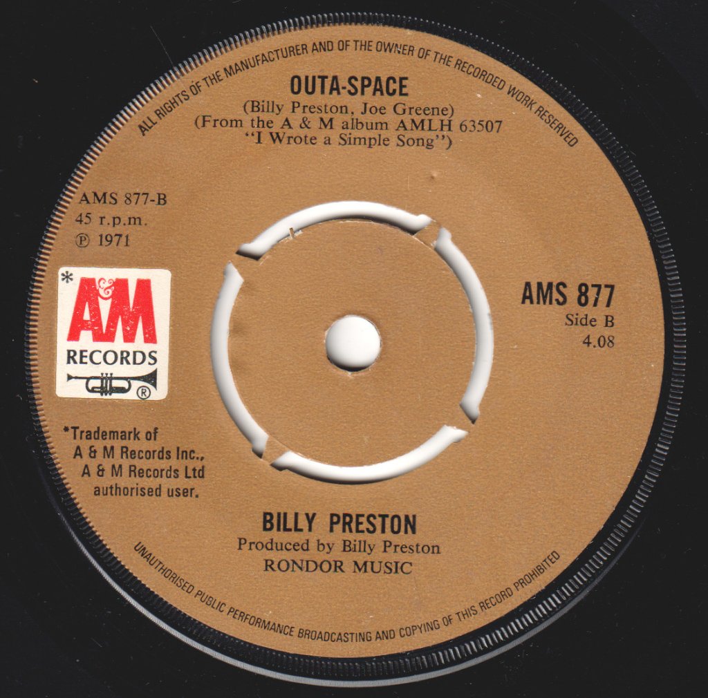 Billy Preston - I Wrote A Simple Song - 7 Inch