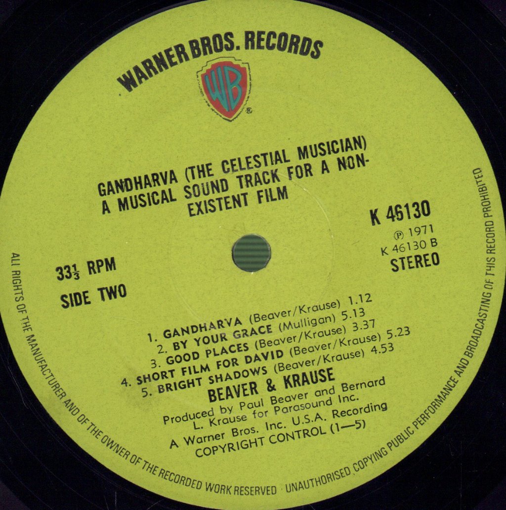Beaver And Krause - Gandharva - Lp