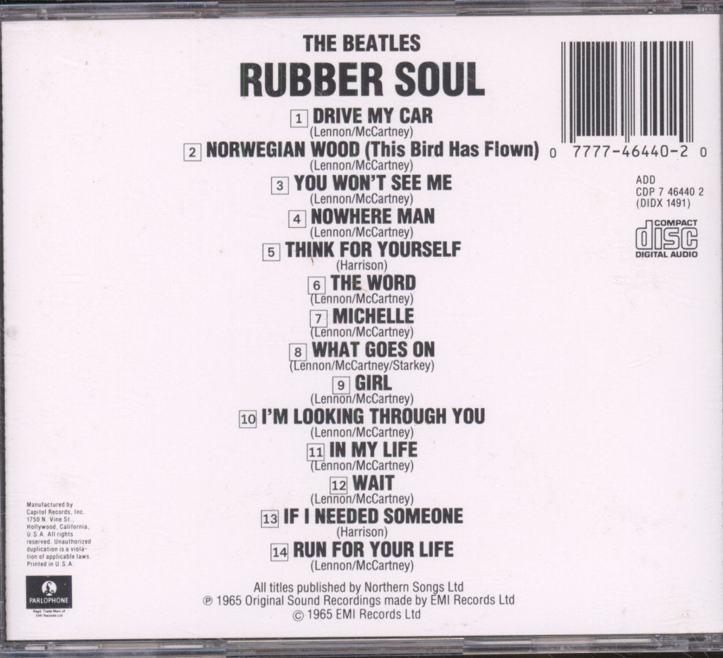 Beatles - Rubber Soul - Cd