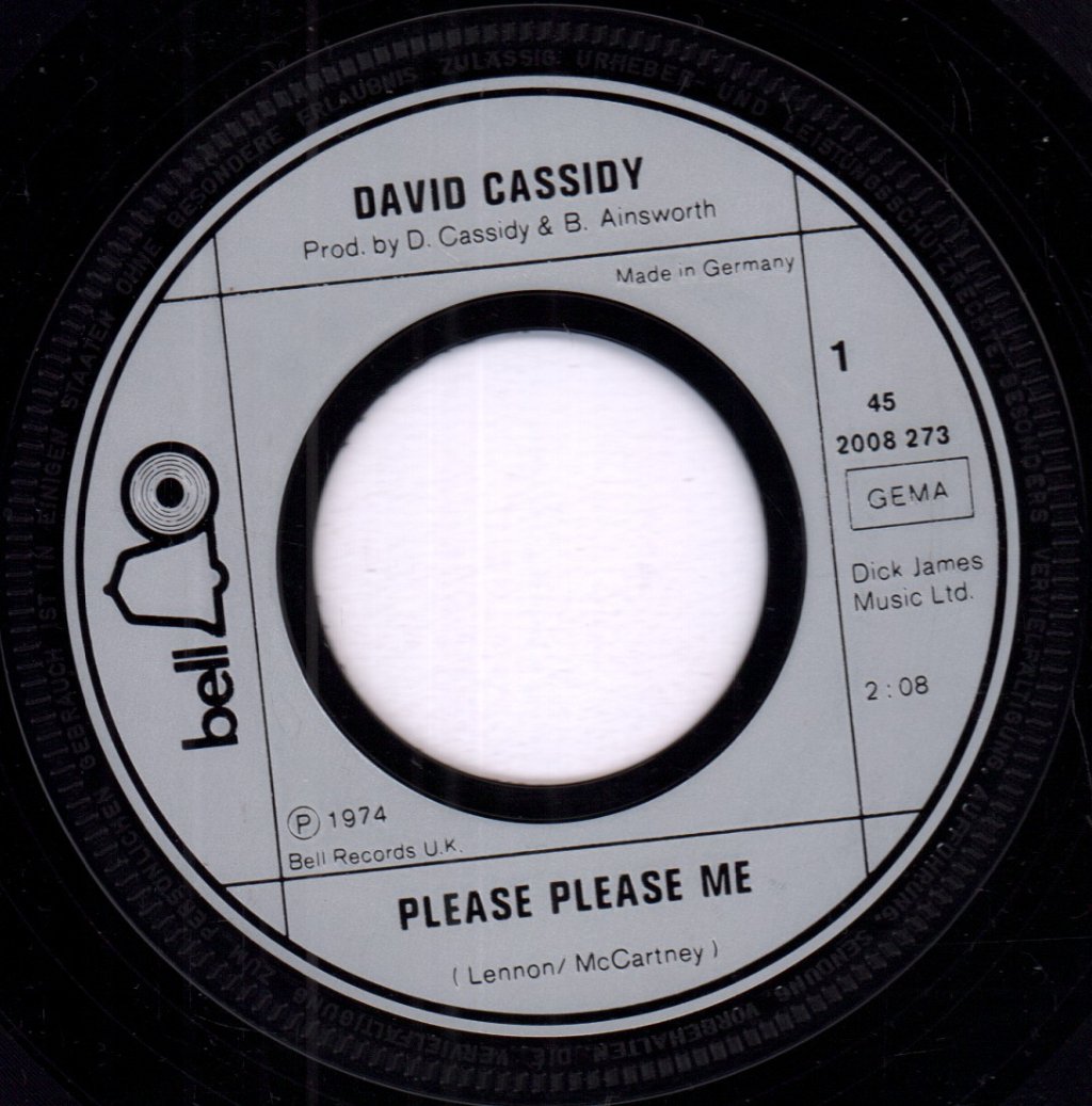 David Cassidy - Please Please Me - 7 Inch