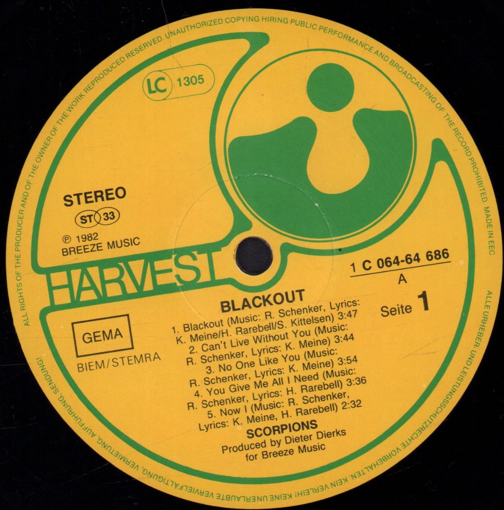 Scorpions - Blackout - Lp