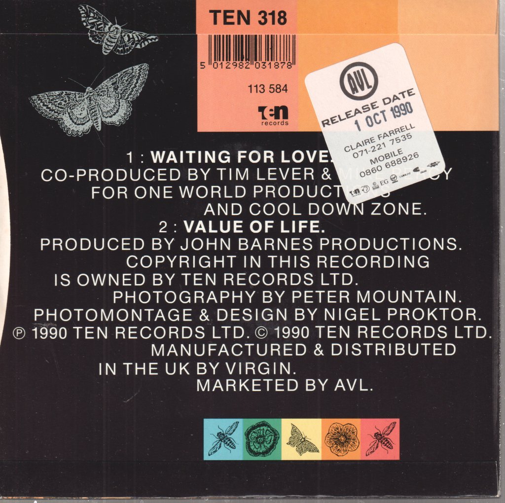 Cool Down Zone - Waiting For Love - 7 Inch