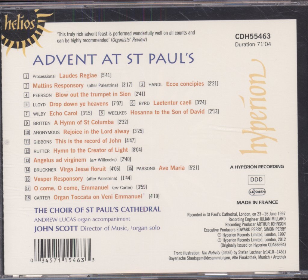 St. Paul's Cathedral Choir, John Scott - Advent At St Paul's - Cd