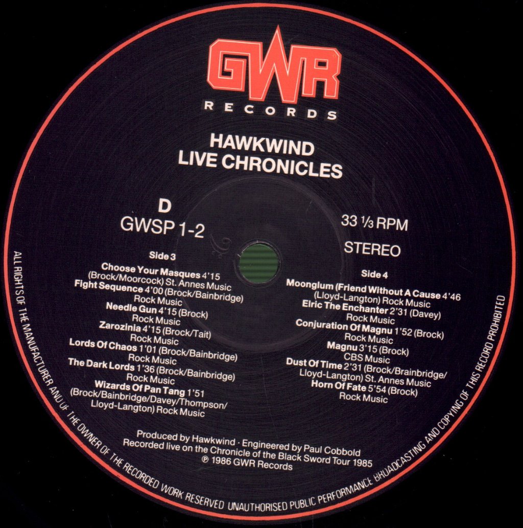 Hawkwind - Live Chronicles - Double Lp