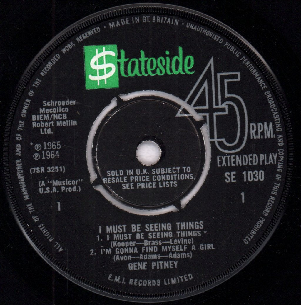 Gene Pitney - I Must Be Seeing Things - 7 Inch
