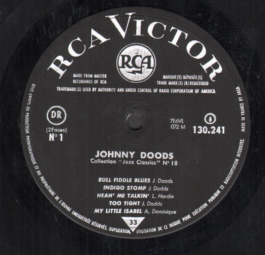 Johnny Dodds - Collection Jazz Classics No 18 - 10 Inch