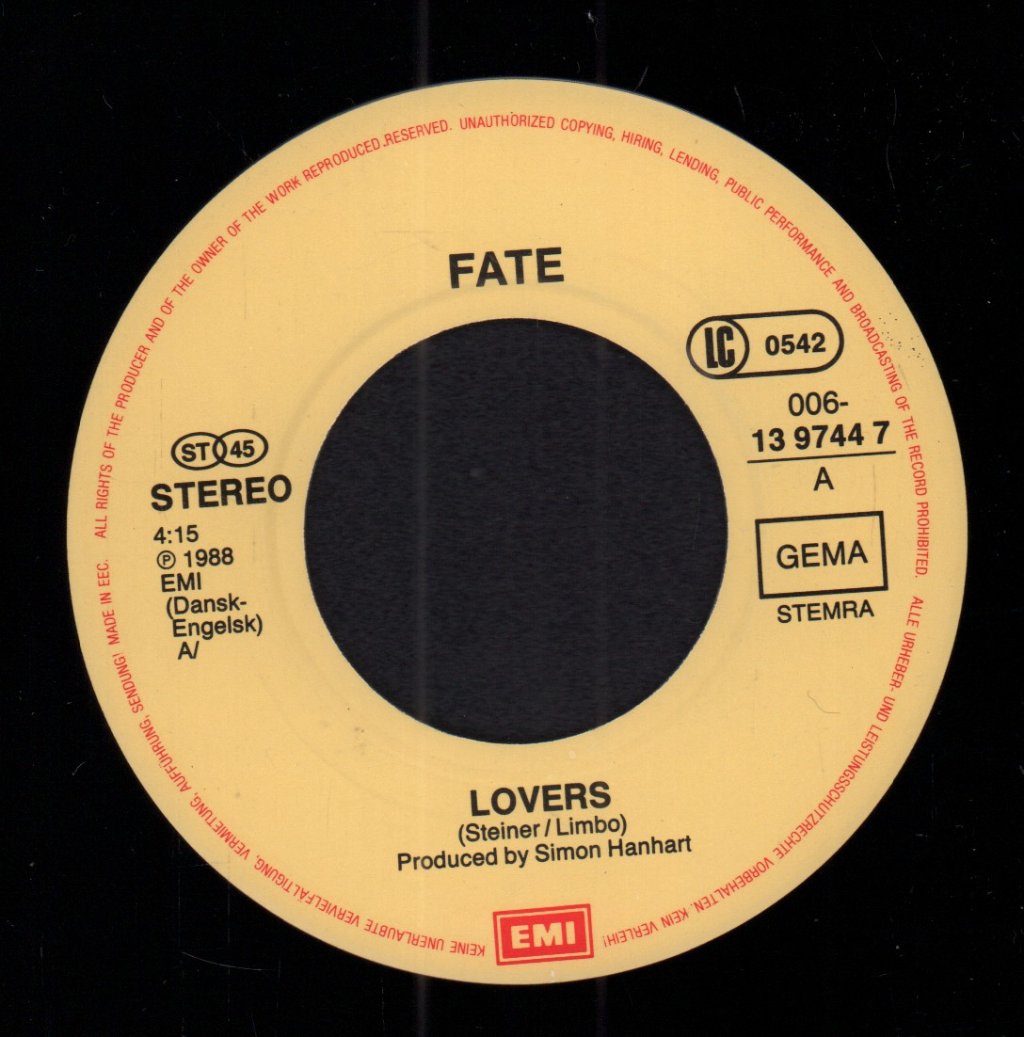 Fate - Lovers - 7 Inch