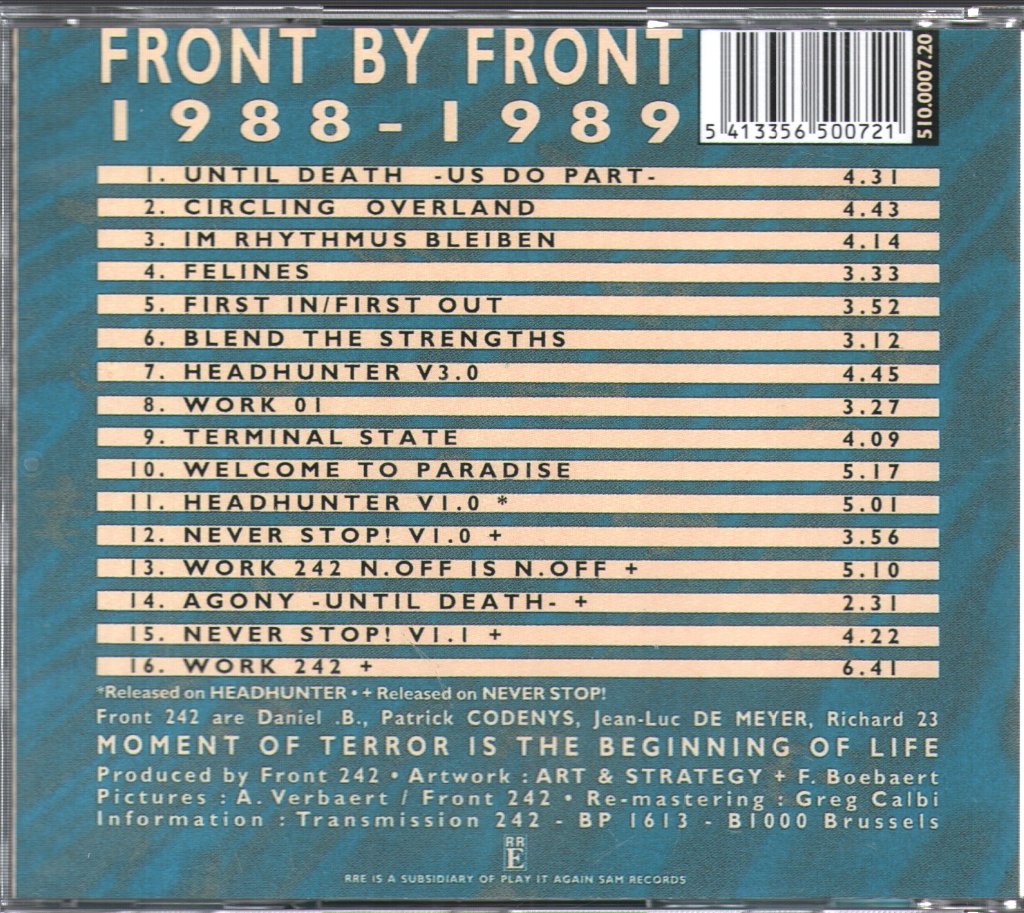 Front 242 - Front By Front - Cd